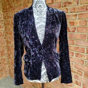 Lucky Brand crushed velvet blazer jacket
